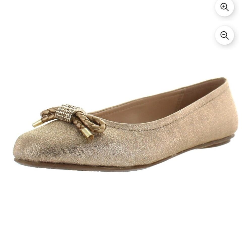 Vince Camuto Girls Penelope Gold Sparkly Flat Formal Shoe 11.5 - Picture 2 of 10